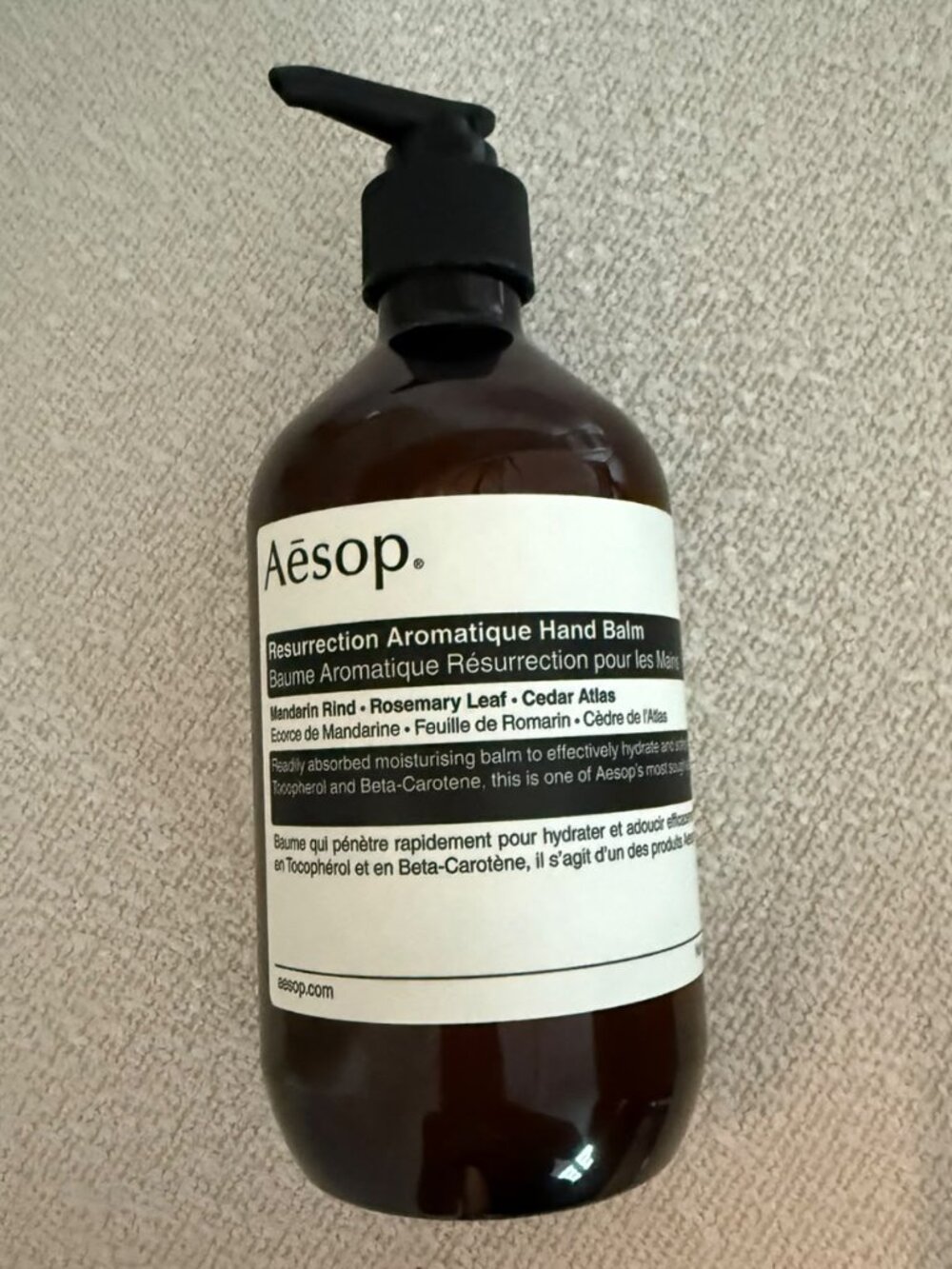 Aesop Resurrection Hand Balm 500ml NEW